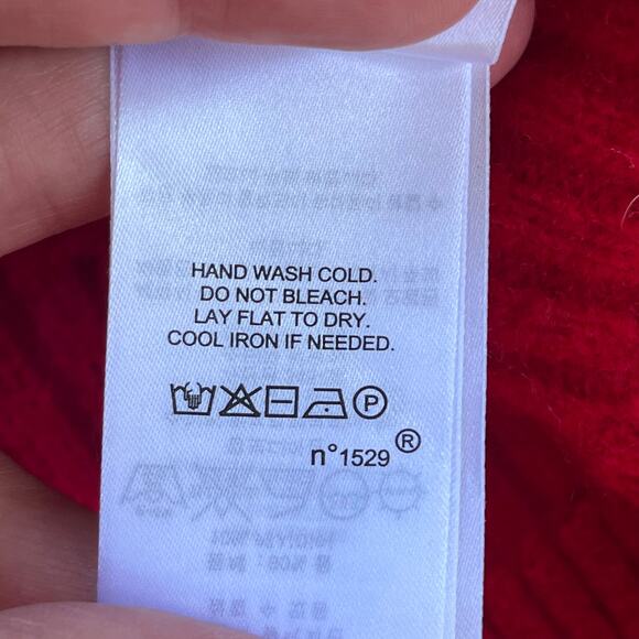 Lauren Ralph Lauren Women's Red Cable Knit Mock Neck Sweater Size L - Picture 8 of 8